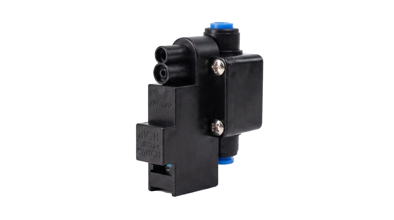 سوئیچ فشار بالا دستگاه تصفیه آب خانگی (High Pressure Switch) مدل فیتینگی درجه ۱